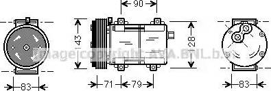 Ava Quality Cooling FD K279 - Compressore, Climatizzatore autozon.pro