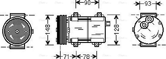 Ava Quality Cooling FDAK277 - Compressore, Climatizzatore autozon.pro