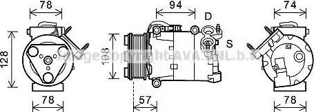 Ava Quality Cooling FDK482 - Compressore, Climatizzatore autozon.pro