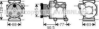 Ava Quality Cooling FD K434 - Compressore, Climatizzatore autozon.pro