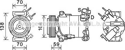 Ava Quality Cooling FDK586 - Compressore, Climatizzatore autozon.pro