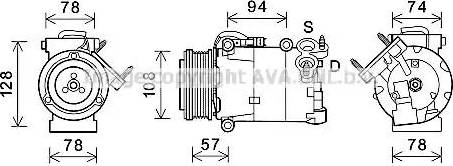 Ava Quality Cooling FDK587 - Compressore, Climatizzatore autozon.pro