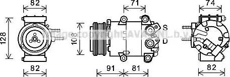 Ava Quality Cooling FDK570 - Compressore, Climatizzatore autozon.pro