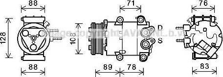 Ava Quality Cooling FDK571 - Compressore, Climatizzatore autozon.pro