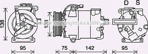 Ava Quality Cooling FDK635 - Compressore, Climatizzatore autozon.pro