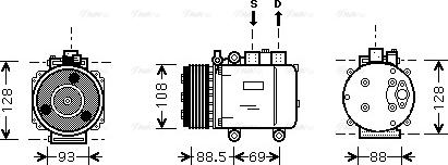 Ava Quality Cooling FD K174 - Compressore, Climatizzatore autozon.pro