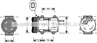 Ava Quality Cooling FD K351 - Compressore, Climatizzatore autozon.pro