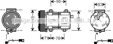 Ava Quality Cooling FD K283 - Compressore, Climatizzatore autozon.pro