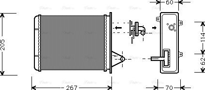 Ava Quality Cooling FT 6089 - Scambiatore calore, Riscaldamento abitacolo autozon.pro