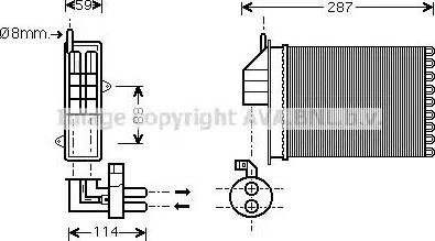 Ava Quality Cooling FT 6259 - Scambiatore calore, Riscaldamento abitacolo autozon.pro