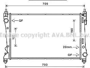 Ava Quality Cooling FT2449 - Radiatore, Raffreddamento motore autozon.pro