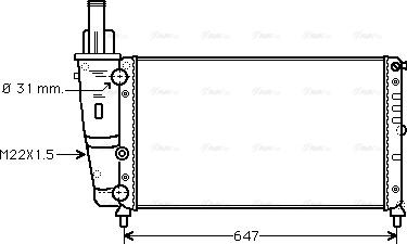 Ava Quality Cooling FT 2141 - Radiatore, Raffreddamento motore autozon.pro