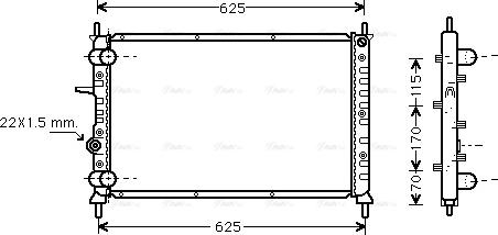 Ava Quality Cooling FT 2188 - Radiatore, Raffreddamento motore autozon.pro