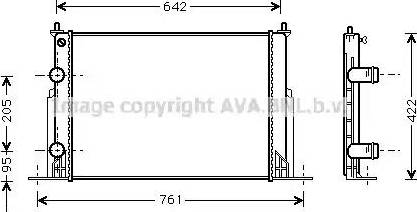 Ava Quality Cooling FT 2244 - Radiatore, Raffreddamento motore autozon.pro