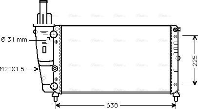 Ava Quality Cooling FT 2228 - Radiatore, Raffreddamento motore autozon.pro