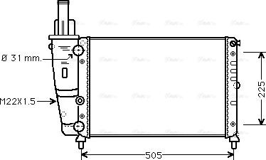 Ava Quality Cooling FTA2138 - Radiatore, Raffreddamento motore autozon.pro