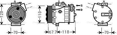 Ava Quality Cooling FTAK384 - Compressore, Climatizzatore autozon.pro