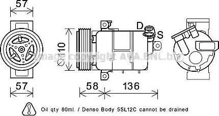 Ava Quality Cooling FTK446 - Compressore, Climatizzatore autozon.pro