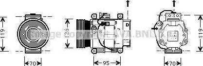 Ava Quality Cooling FT K036 - Compressore, Climatizzatore autozon.pro