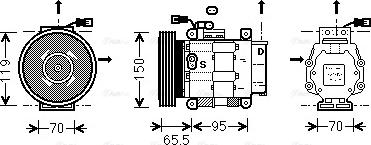 Ava Quality Cooling FT K031 - Compressore, Climatizzatore autozon.pro