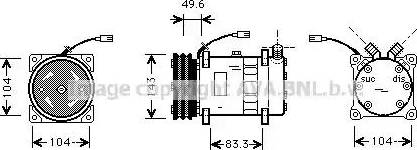 Ava Quality Cooling FT K324 - Compressore, Climatizzatore autozon.pro