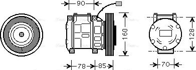 Ava Quality Cooling HDAK019 - Compressore, Climatizzatore autozon.pro