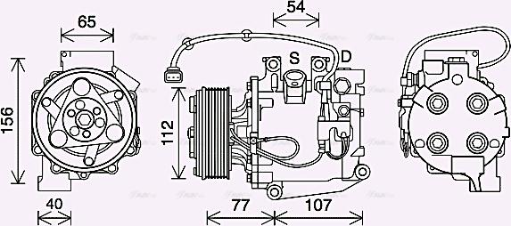 Ava Quality Cooling HDAK311 - Compressore, Climatizzatore autozon.pro