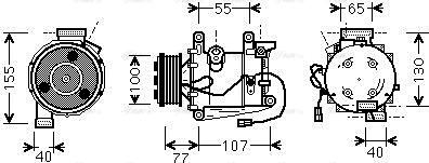 Ava Quality Cooling HDAK232 - Compressore, Climatizzatore autozon.pro