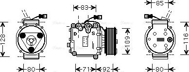 Ava Quality Cooling HD K169 - Compressore, Climatizzatore autozon.pro