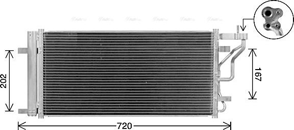 Ava Quality Cooling HY5577D - Condensatore, Climatizzatore autozon.pro