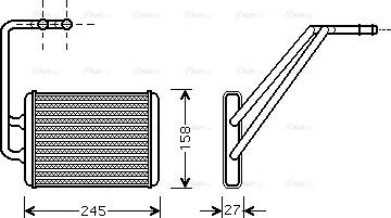 Ava Quality Cooling HY 6121 - Scambiatore calore, Riscaldamento abitacolo autozon.pro