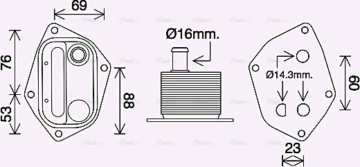 Ava Quality Cooling HY3459 - Radiatore olio, Olio motore autozon.pro