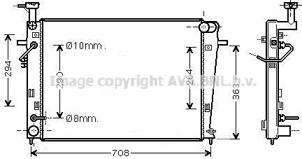 Ava Quality Cooling HY2455 - Radiatore, Raffreddamento motore autozon.pro