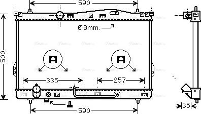 Ava Quality Cooling HY 2078 - Radiatore, Raffreddamento motore autozon.pro