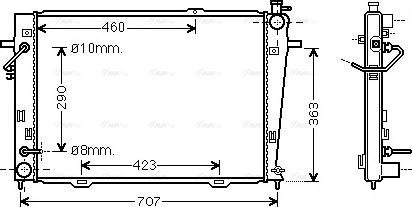 Ava Quality Cooling HY 2167 - Radiatore, Raffreddamento motore autozon.pro