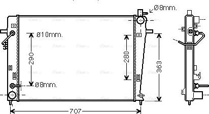 Ava Quality Cooling HY 2203 - Radiatore, Raffreddamento motore autozon.pro