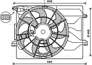 Ava Quality Cooling HY7549 - Ventola, Raffreddamento motore autozon.pro