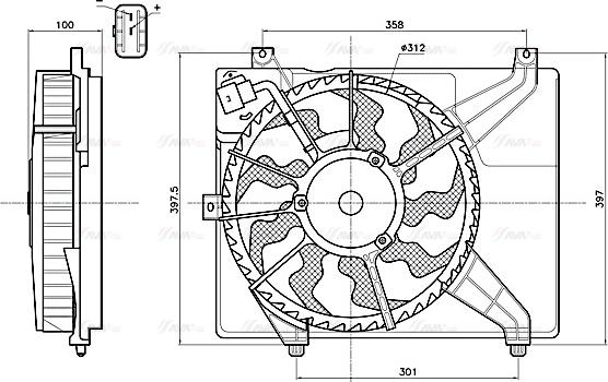 Ava Quality Cooling HY7604 - Ventola, Raffreddamento motore autozon.pro