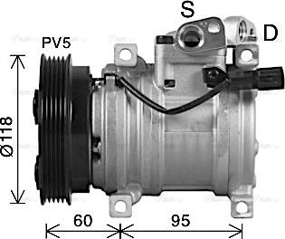 Ava Quality Cooling HYAK483 - Compressore, Climatizzatore autozon.pro