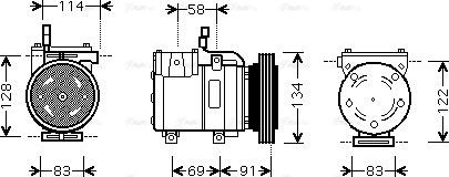 Ava Quality Cooling HYAK199 - Compressore, Climatizzatore autozon.pro