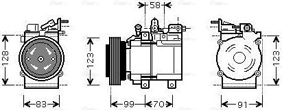 Ava Quality Cooling HYAK197 - Compressore, Climatizzatore autozon.pro