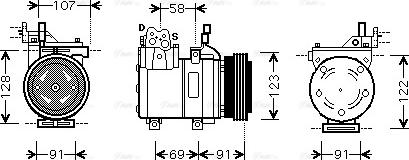 Ava Quality Cooling HYAK161 - Compressore, Climatizzatore autozon.pro