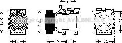 Ava Quality Cooling HYAK324 - Compressore, Climatizzatore autozon.pro