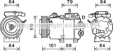 Ava Quality Cooling HYAK374 - Compressore, Climatizzatore autozon.pro