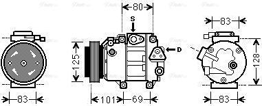 Ava Quality Cooling HYAK240 - Compressore, Climatizzatore autozon.pro