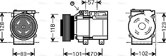 Ava Quality Cooling HYAK209 - Compressore, Climatizzatore autozon.pro