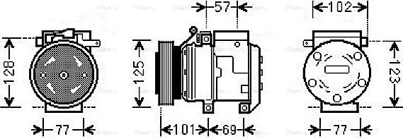 Ava Quality Cooling HYAK208 - Compressore, Climatizzatore autozon.pro