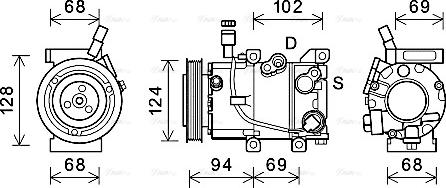 Ava Quality Cooling HYK442 - Compressore, Climatizzatore autozon.pro