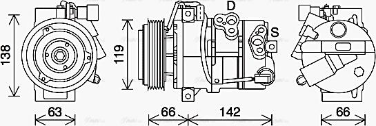 Ava Quality Cooling HYK463 - Compressore, Climatizzatore autozon.pro