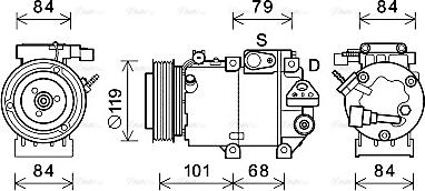 Ava Quality Cooling HYK422 - Compressore, Climatizzatore autozon.pro